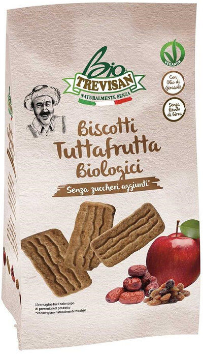 TREVISAN Biscotti Tuttafrutta Biologici 200 Grammi