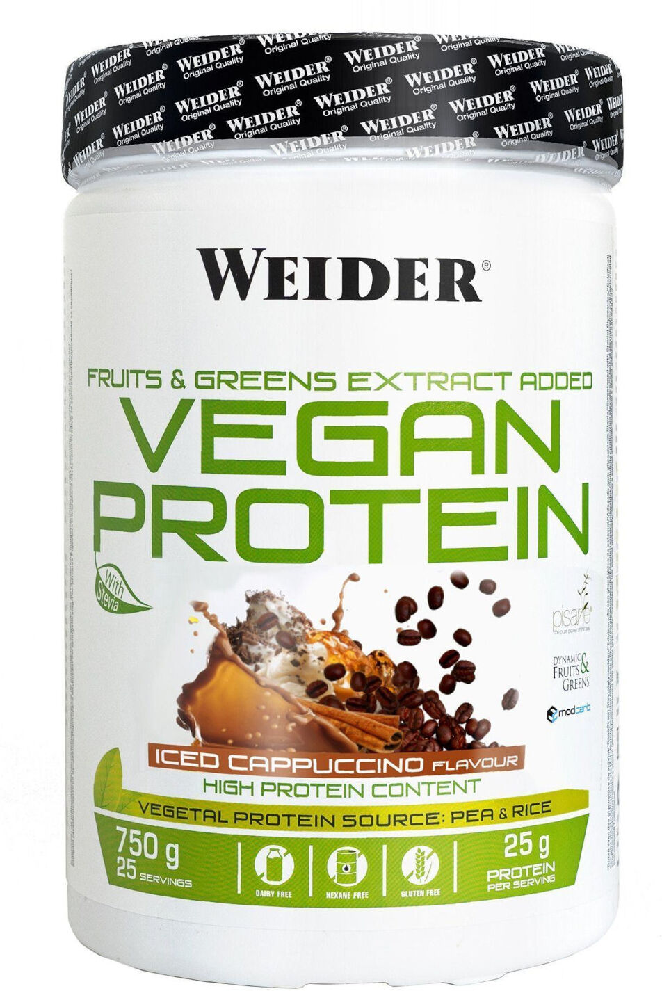 WEIDER Vegan Protein 750 Grammi Cappuccino