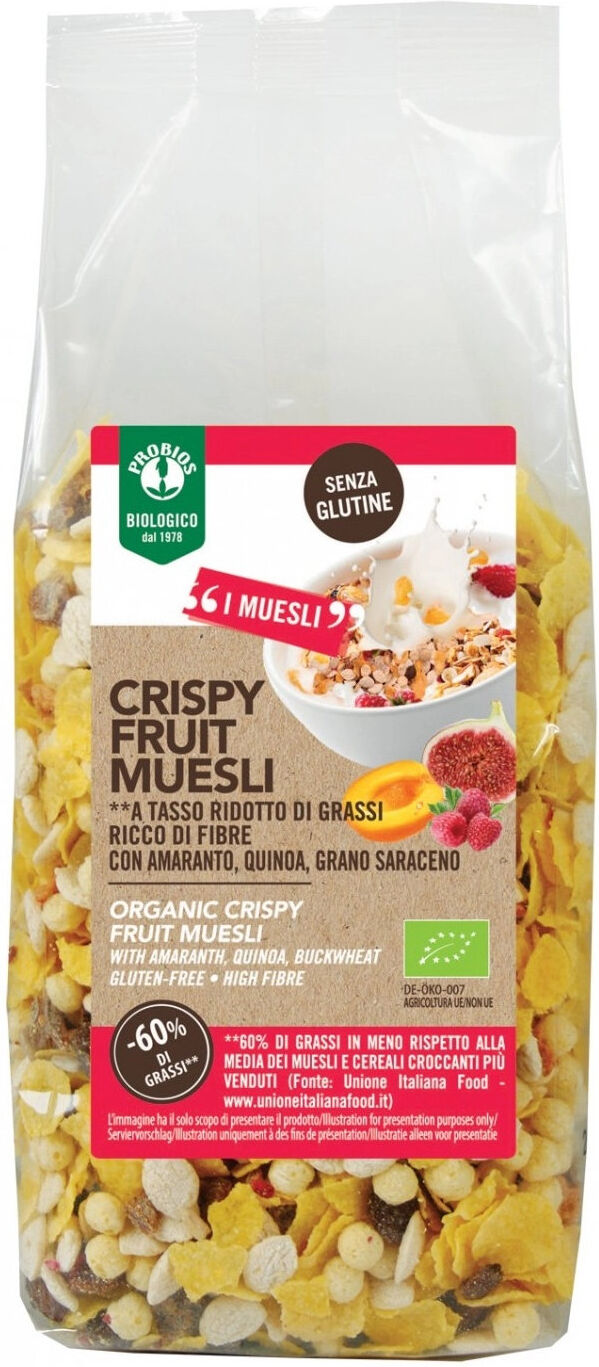 PROBIOS Easy To Go - Crispy Fruit Muesli Senza Glutine 325 Grammi