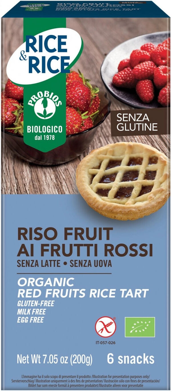 PROBIOS Rice & Rice - Riso Fruit Ai Frutti Rossi 6 Snack Da 33,5 Grammi