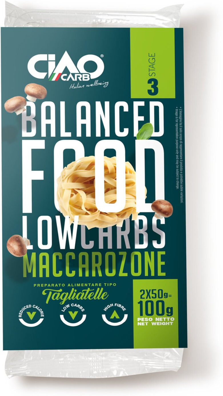 CIAOCARB Nutriwell - Maccarozone Tagliatelle 100 Grammi