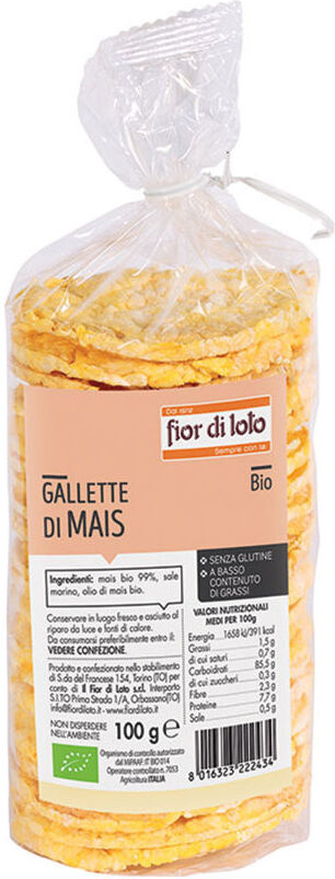 FIOR DI LOTO Gallette Di Mais Biologiche 100 Grammi