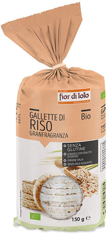 FIOR DI LOTO Gallette Di Riso Granfragranza Senza Glutine 150 Grammi