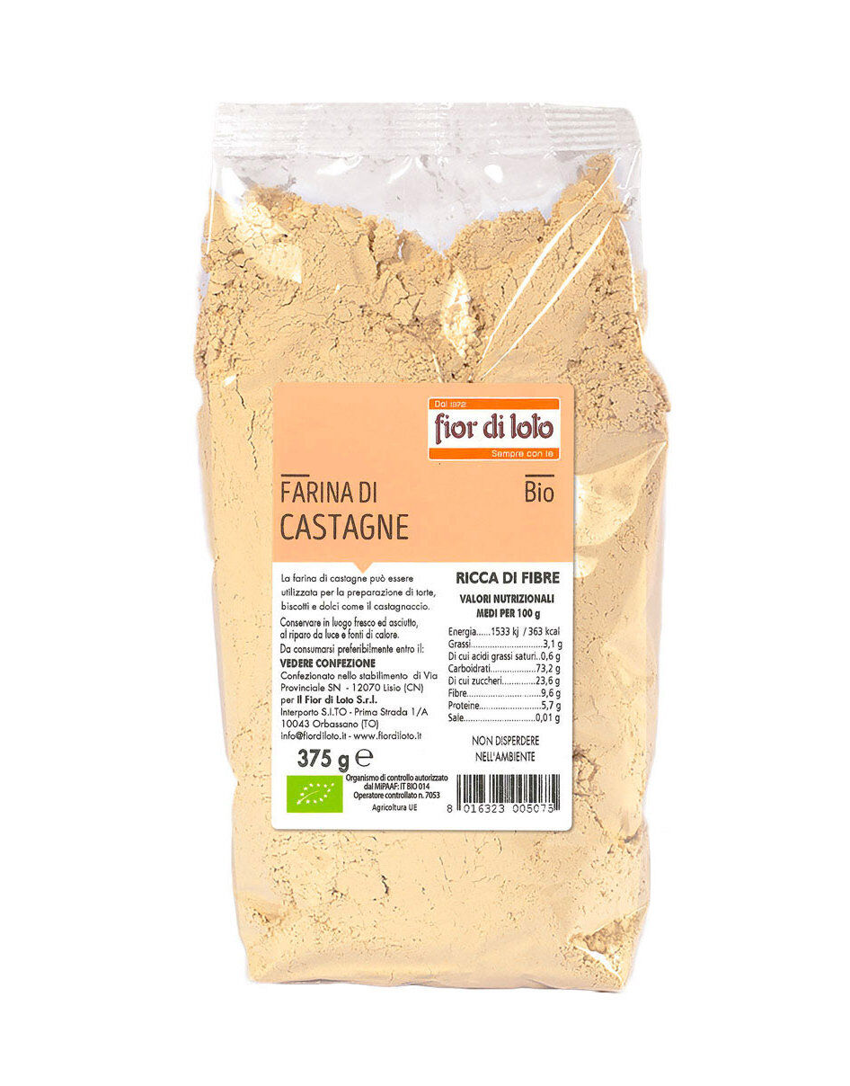 FIOR DI LOTO Farina Di Castagne Bio 375 Grammi