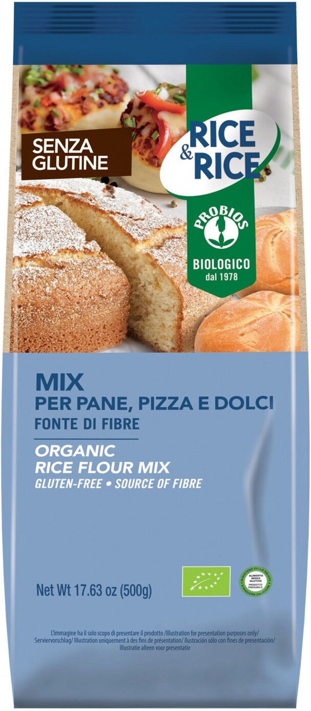 PROBIOS Rice & Rice - Mix Per Pane Pizza Dolci 500 Grammi