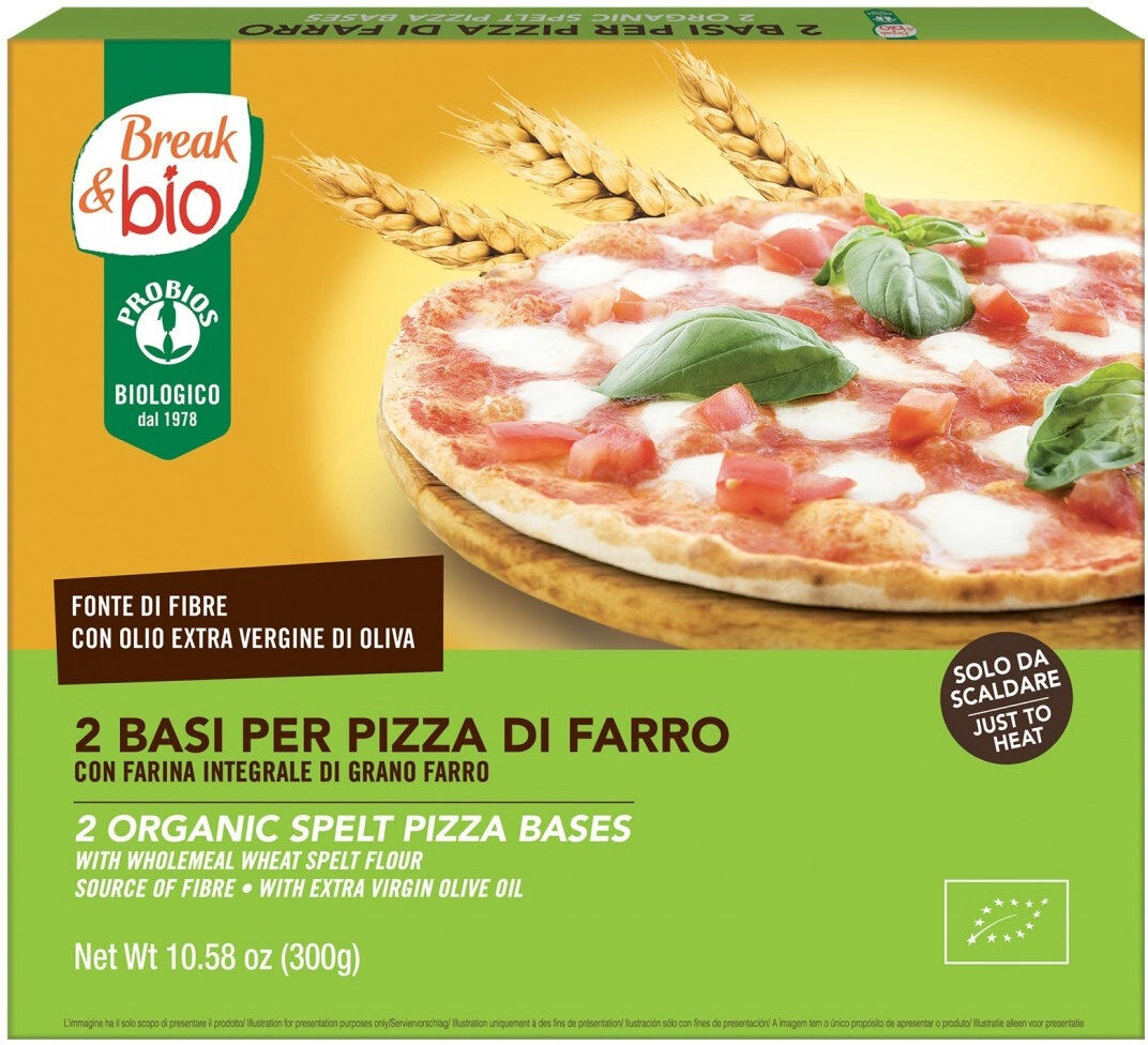 PROBIOS Break & Bio - 2 Basi Per Pizza Di Farro 300 Grammi