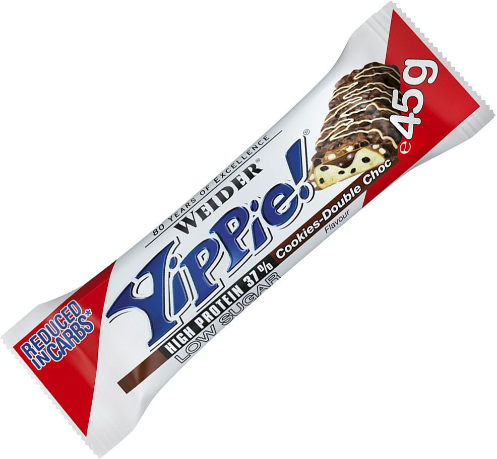 WEIDER Yippie! Bar 1 Barretta Da 45 Grammi Biscotto Doppio Cioccolato