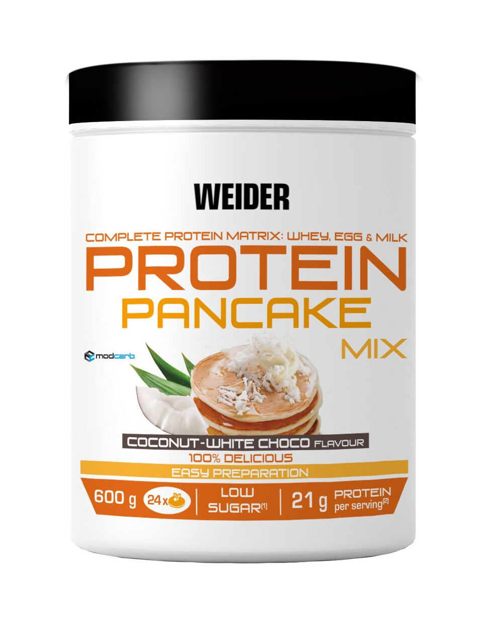 WEIDER Protein Pancake Mix 600 Grammi Cocco Cioccolato Bianco