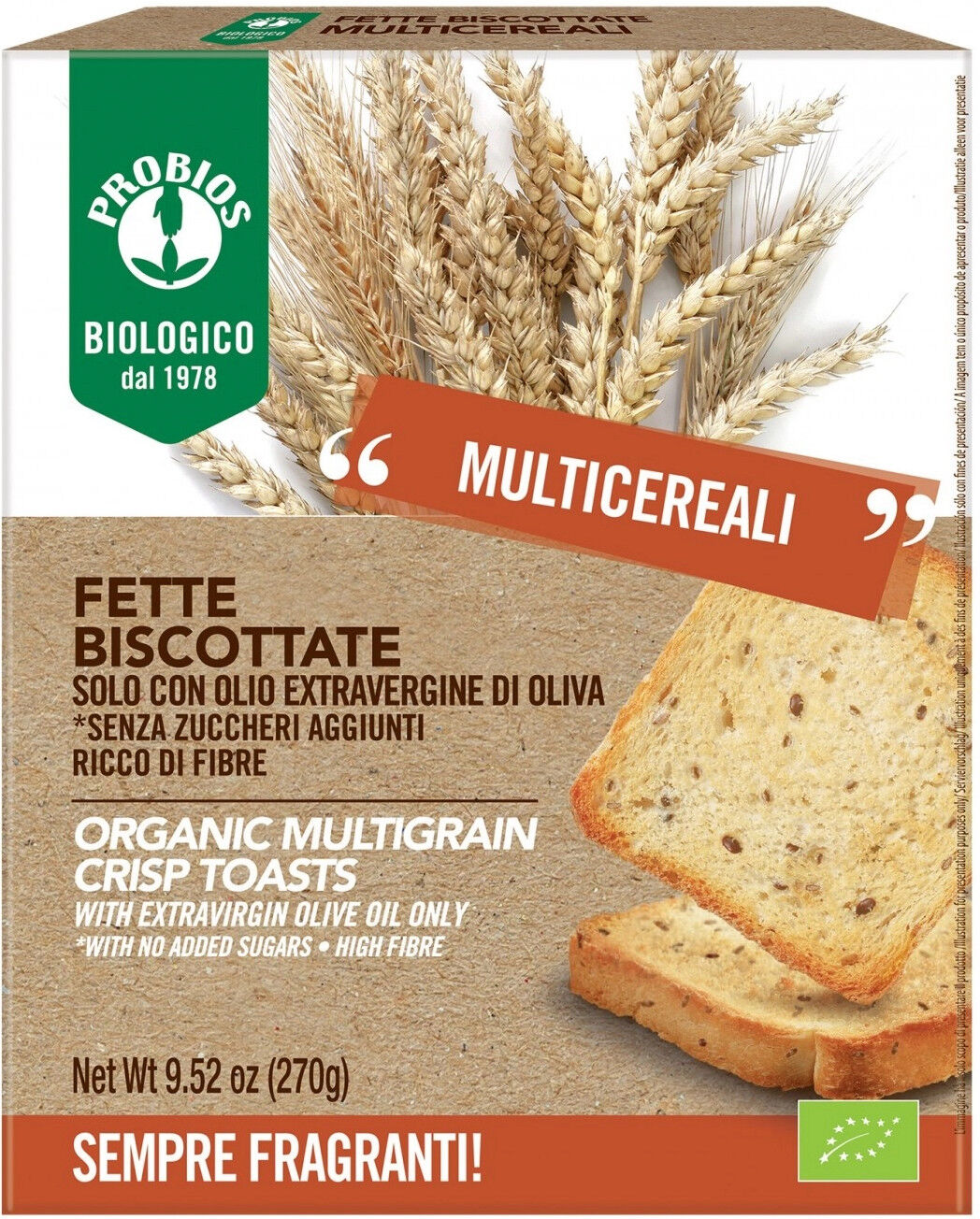 PROBIOS Fette Biscottate Multicereali 270 Grammi