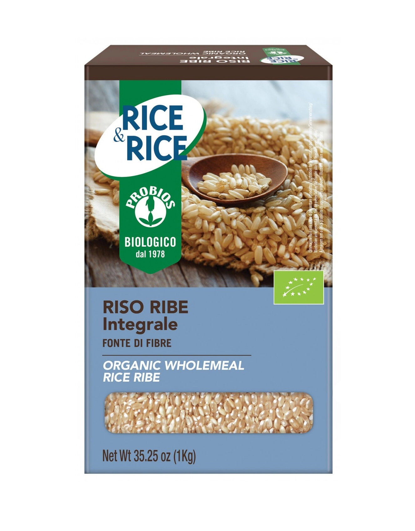 PROBIOS Rice & Rice - Riso Ribe Lungo Integrale 1000 Grammi