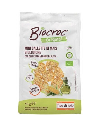 FIOR DI LOTO Biocroc - Mini Gallette Di Mais Biologiche 40 Grammi