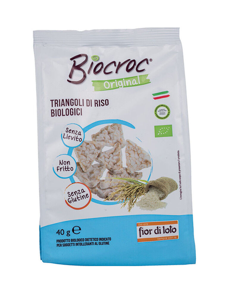 FIOR DI LOTO Biocroc - Triangoli Di Riso Biologici 40 Grammi