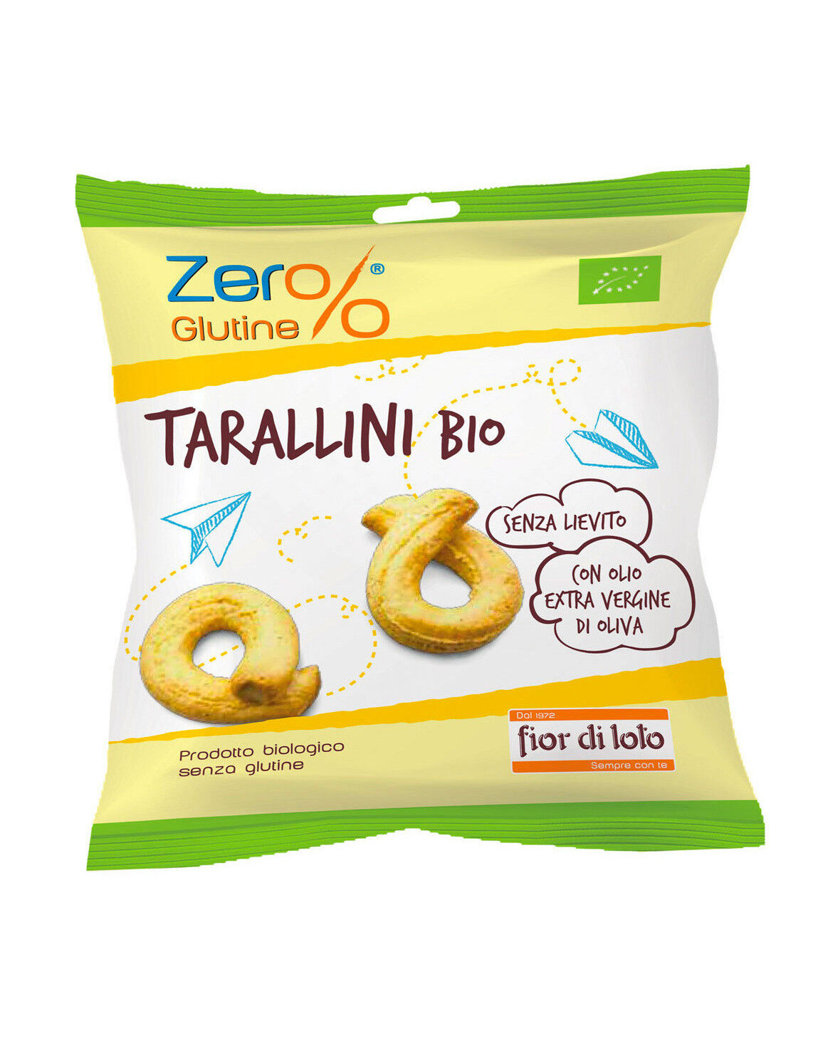 FIOR DI LOTO Zero% Glutine - Tarallini Bio 30 Grammi