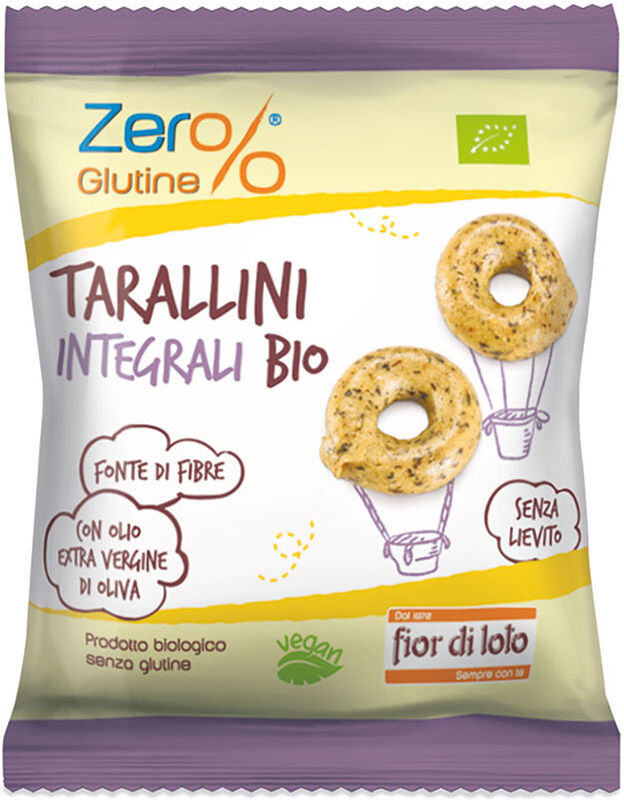 FIOR DI LOTO Zero% Glutine - Tarallini Integrali Bio 30 Grammi