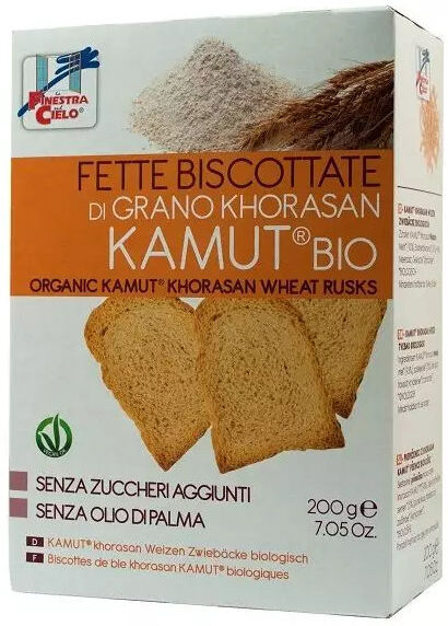 LA FINESTRA SUL CIELO Buongiorno Bio - Fette Biscottate Di Grano Khorasan Kamut 200 Grammi