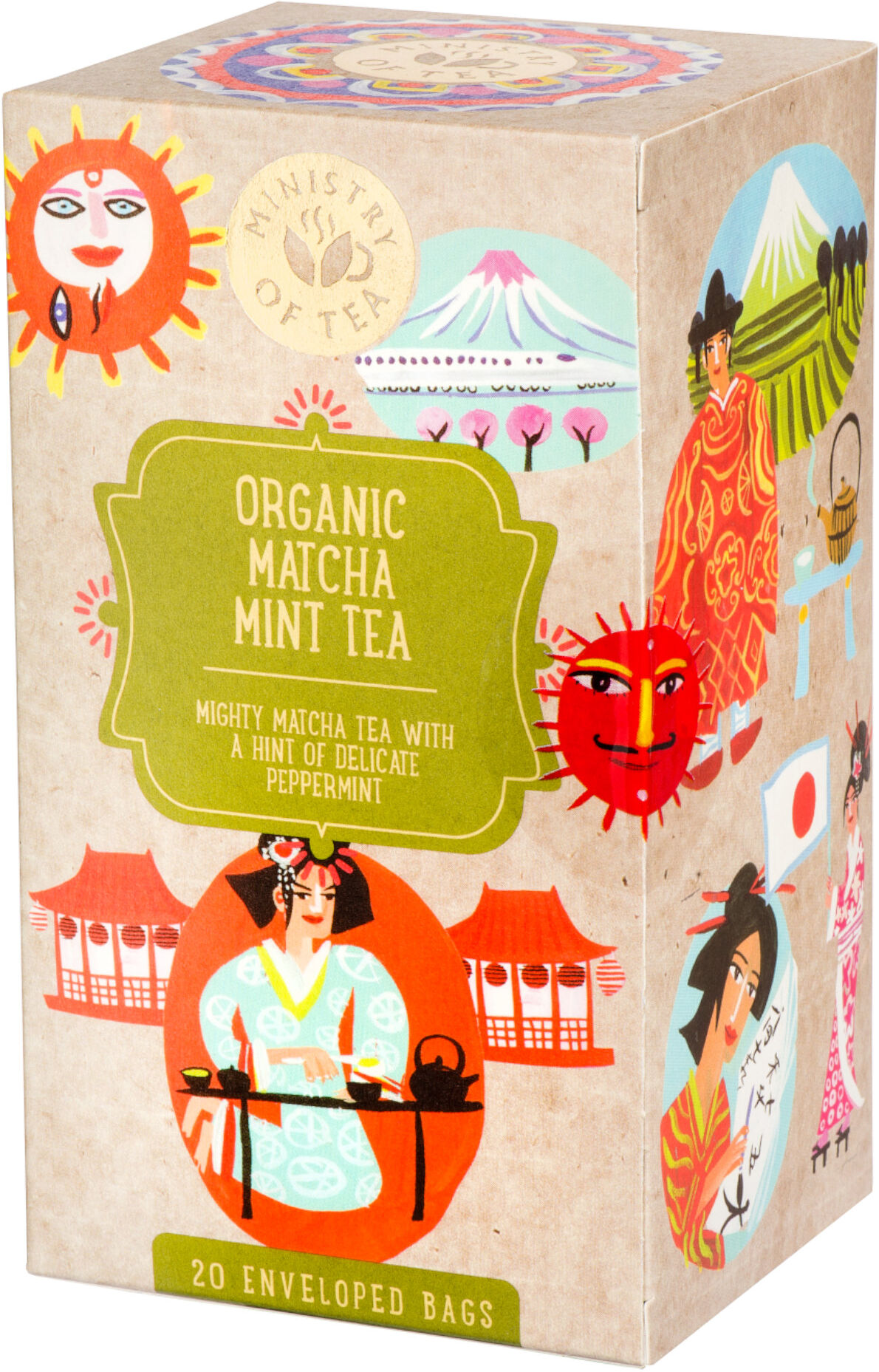 MINISTRY OF TEA Tè Verde Matcha Mint 20 Filtri