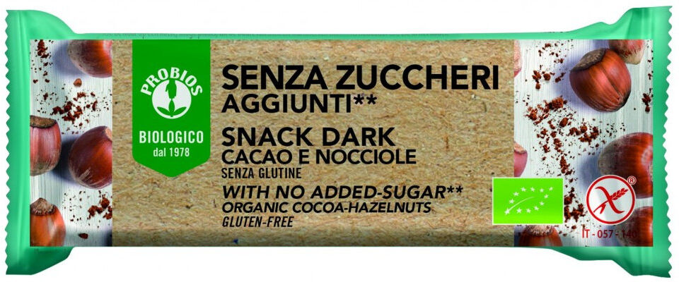 PROBIOS Snack Dark Senza Zuccheri Aggiunti 25 Grammi