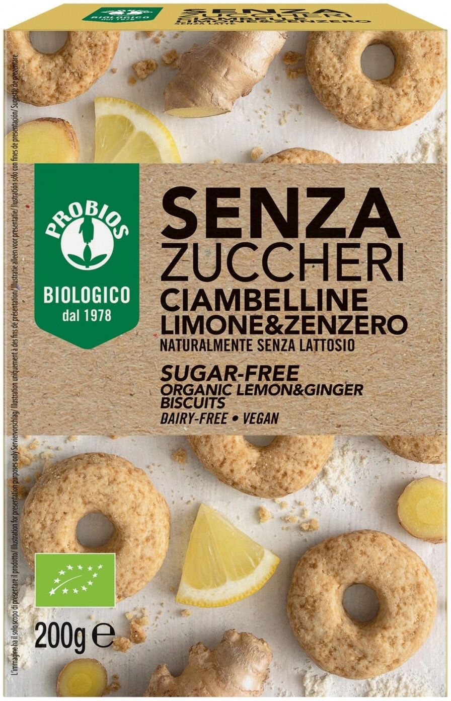 PROBIOS Ciambelline Limone Zenzero Senza Zuccheri 200 G