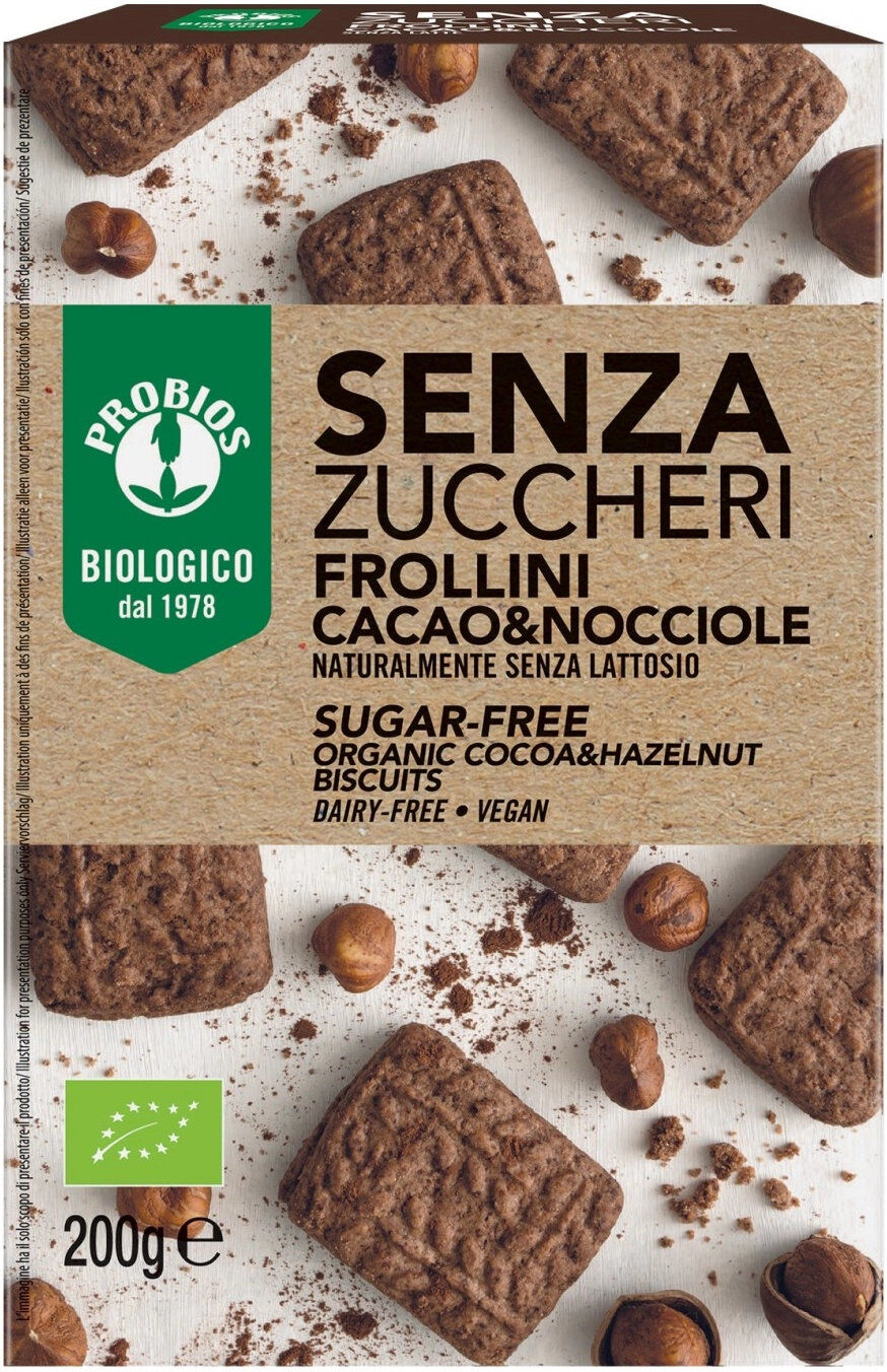 PROBIOS Frollini Cacao E Nocciole Senza Zuccheri 200 G