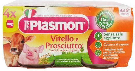 PLASMON Vitello E Prosciutto 4x80 G