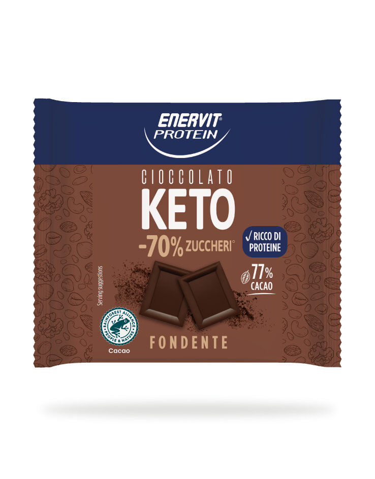 ENERVIT Cioccolato Keto - Tavoletta 35 G Cioccolato Fondente