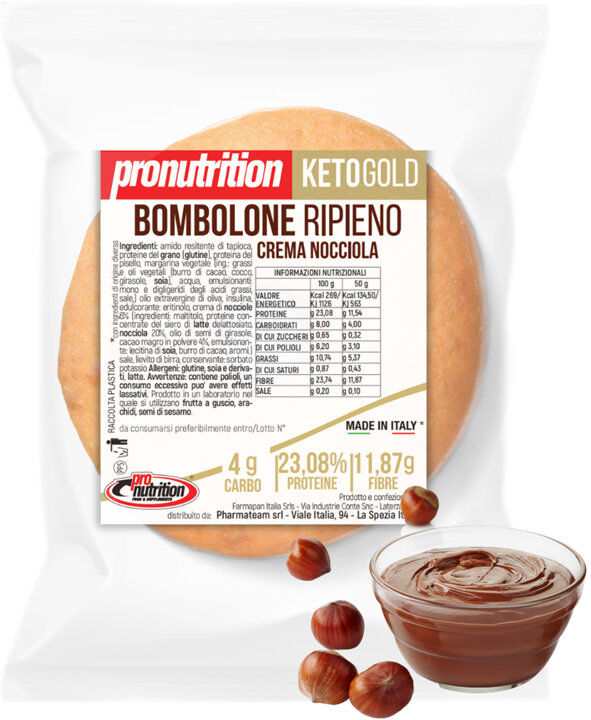 PRONUTRITION Bombolone Cheto Ripieno 50 G Crema Di Nocciola