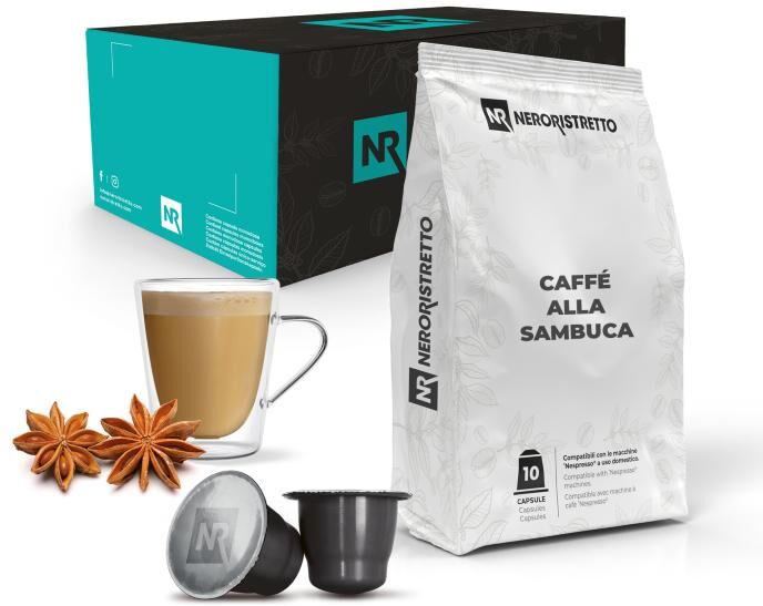 Neroristretto 50 Capsule Compatibili Nespresso®* Caffé alla Sambuca