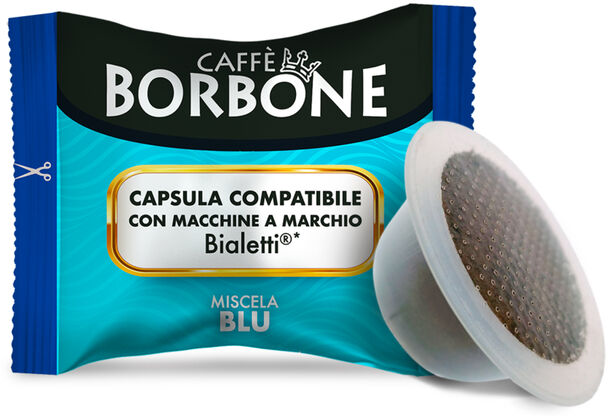 Borbone 100 Capsule Bialetti Compatibili Caffè Blu