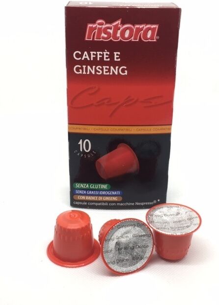 Ristora 10 Capsule Nespresso Ginseng Compatibili