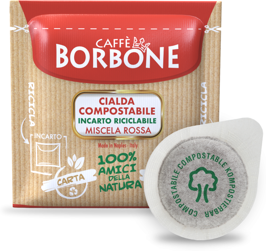 Borbone 600 Cialde Red Rossa ESE in Carta Filtro 44 mm