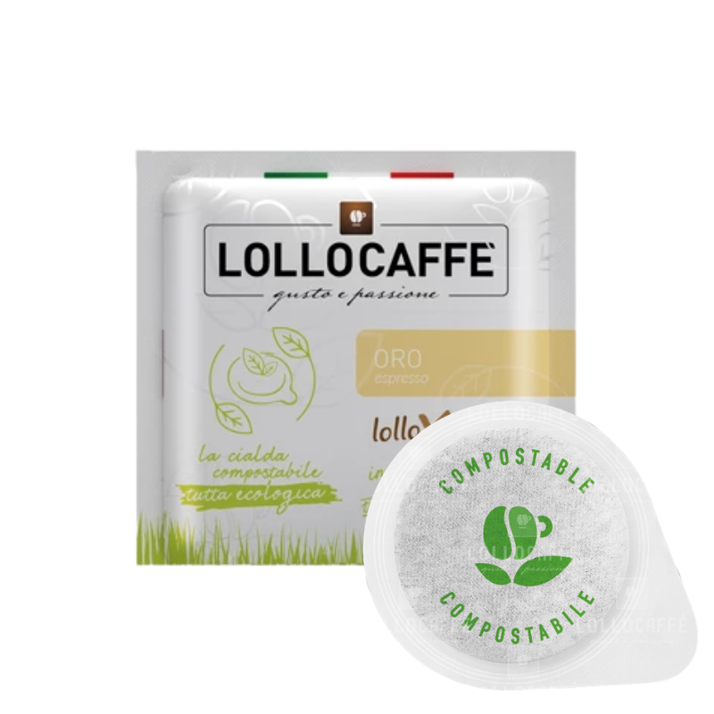 Lollo Caffè 400 Cialde Caffè Lollo Oro Carta Filtro ESE 44 mm