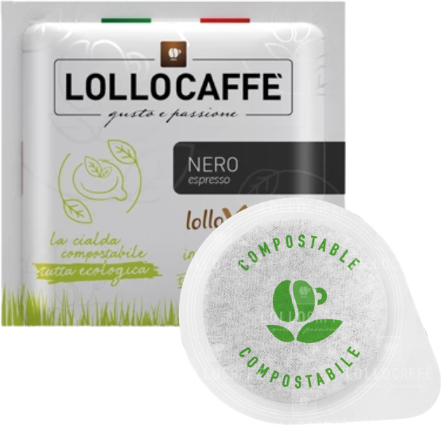 Lollo Caffè 500 Cialde Nero Carta Filtro ESE 44 mm