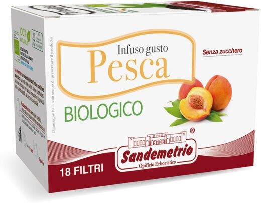 Sandemetrio 18 Filtri di Infuso alla Pesca BIO