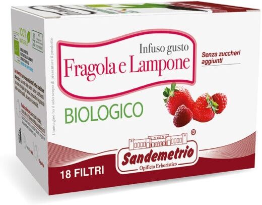 Sandemetrio 18 Filtri di Infuso Fragola e Lampone BIO