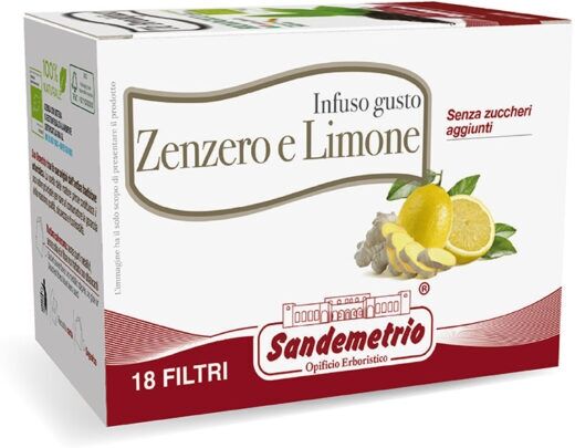 Sandemetrio 18 Filtri di Infuso Zenzero e Limone BIO