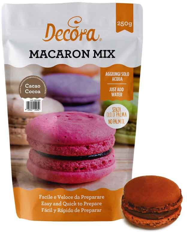 Preparato Macarons In Polvere Marrone Cacao 250 G Decora