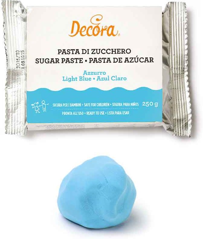 Pasta Di Zucchero Azzurra Per Copertura E Dettagli 250 G Decora