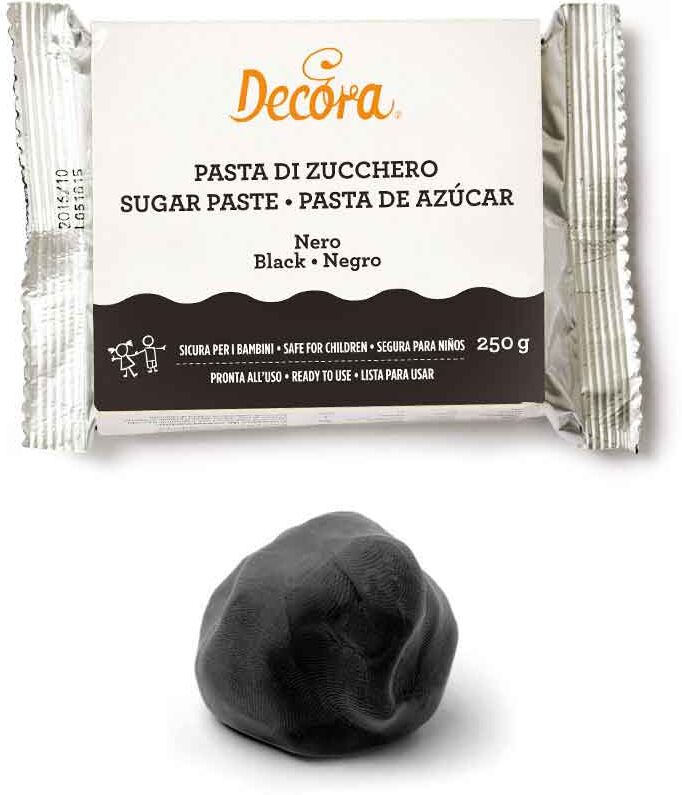 Pasta Di Zucchero Nera Per Copertura E Dettagli 250 G Decora