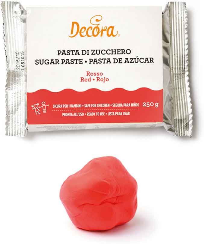 Pasta Di Zucchero Rossa Per Copertura E Dettagli 250 G Decora