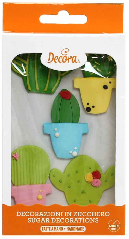 5 Decorazioni Cactus In Zucchero Decora