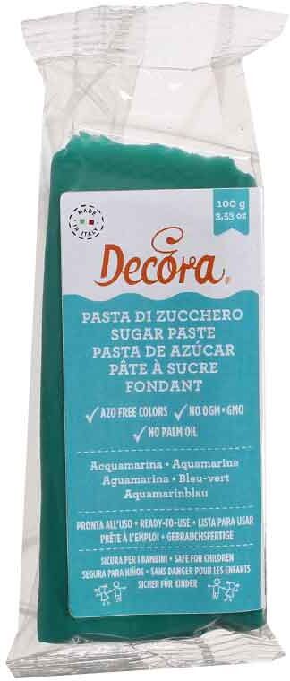 Pasta Di Zucchero Acquamarina Per Copertura 100 G Decora