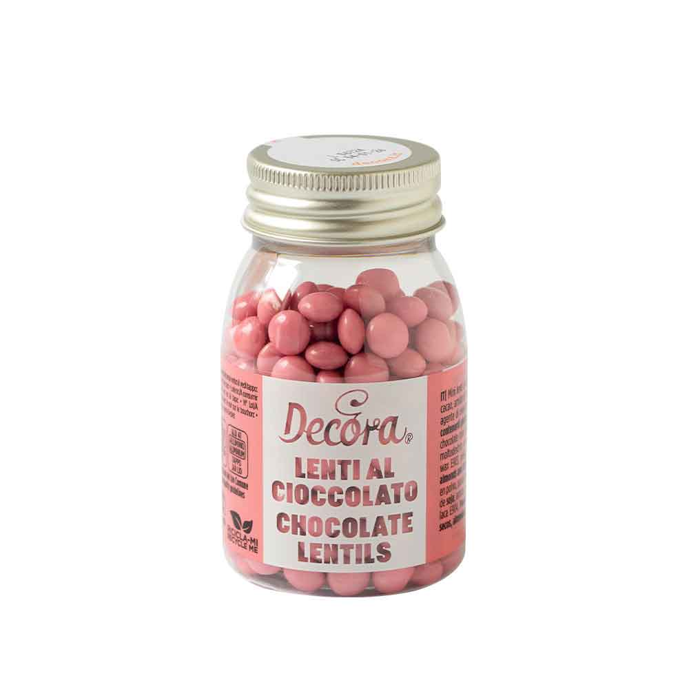 Mini Lenti Di Cioccolato Rosa Per Decorazione Dolci 80 G Decora