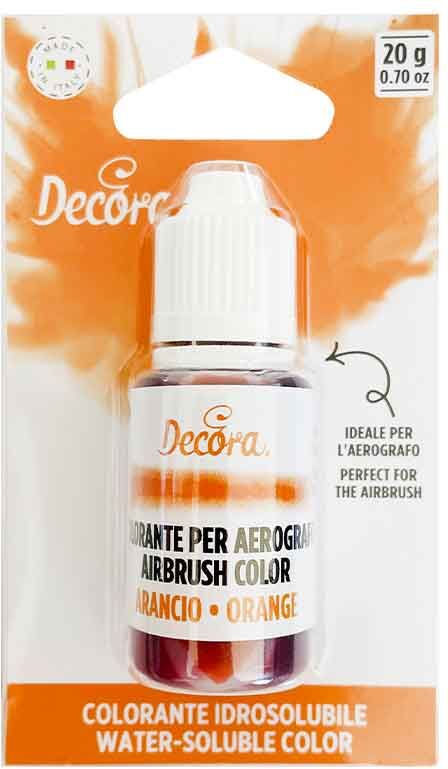 Colorante Liquido Idrosolubile Per Aerografo Arancio 20 G Decora