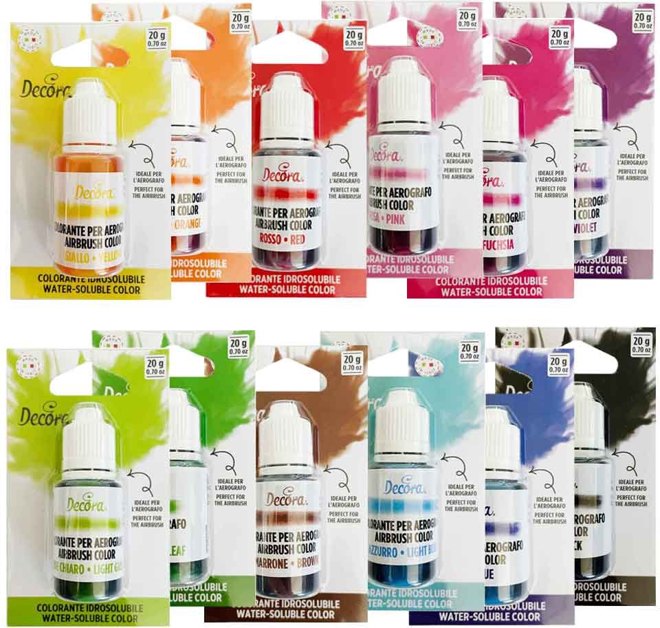 Colorante Liquido Idrosolubile Per Aerografo 20 G Decora