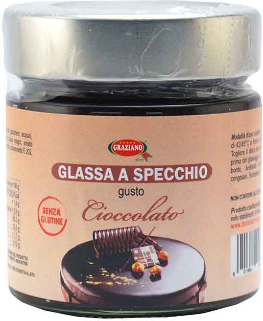 Graziano Glassa A Specchio Pronta All&#039;Uso Gusto Cioccolato 300 G Senza Glutine