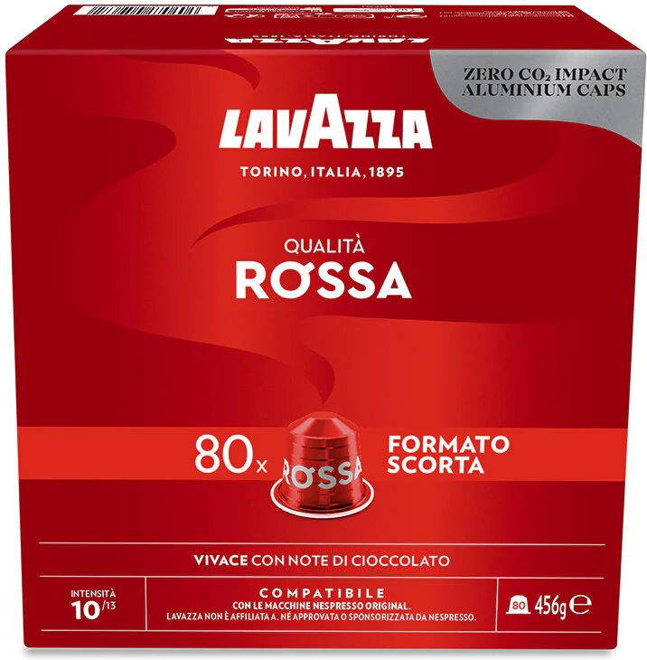 Lavazza Capsule Compatibili Nespresso Qualità Rossa, 80 Capsule