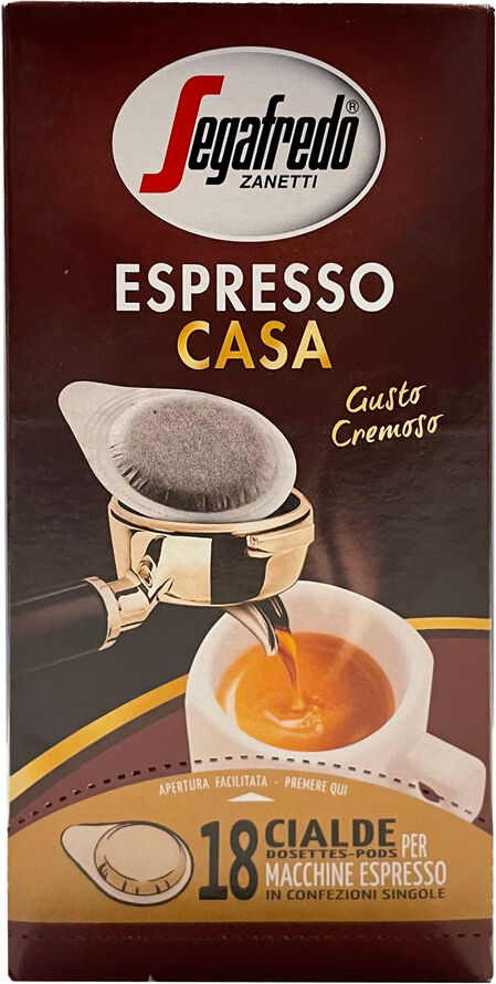 Segafredo ESE serving pods 'Espresso Casa' 18 stuks