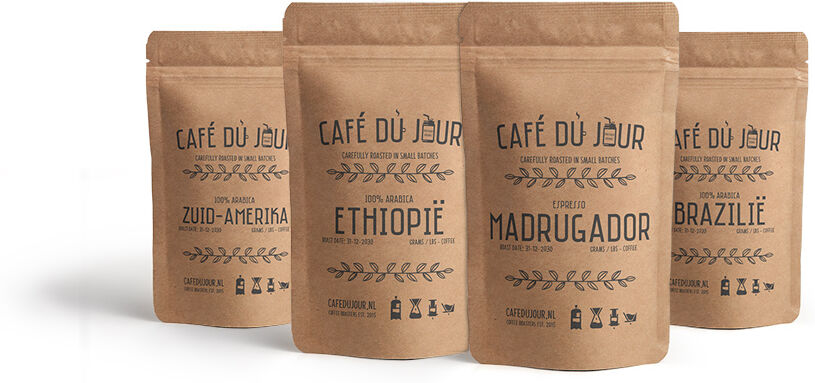 Café du jour Kennismakers 4 x 330 gram verse koffie