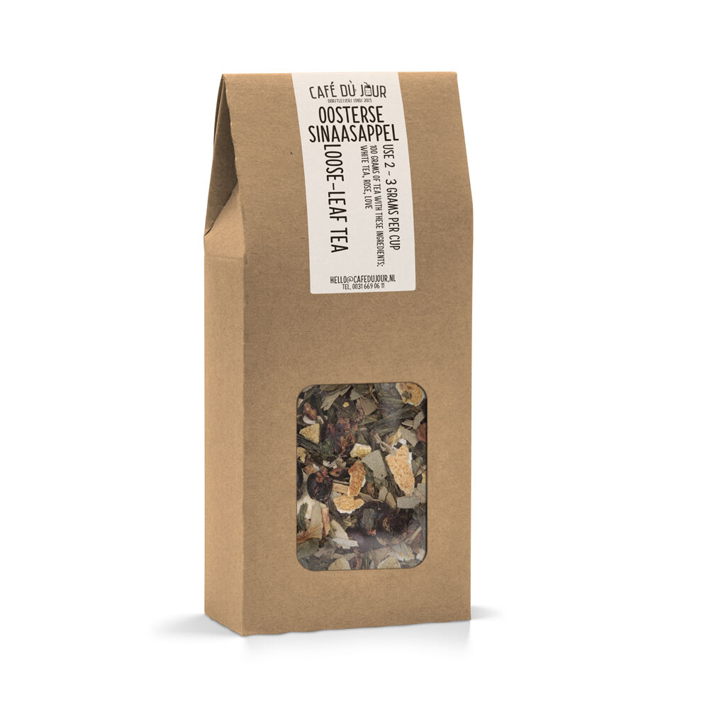 Café du Jour Oosterse Sinaasappel - groene thee 100 gram - Café du Jour losse thee