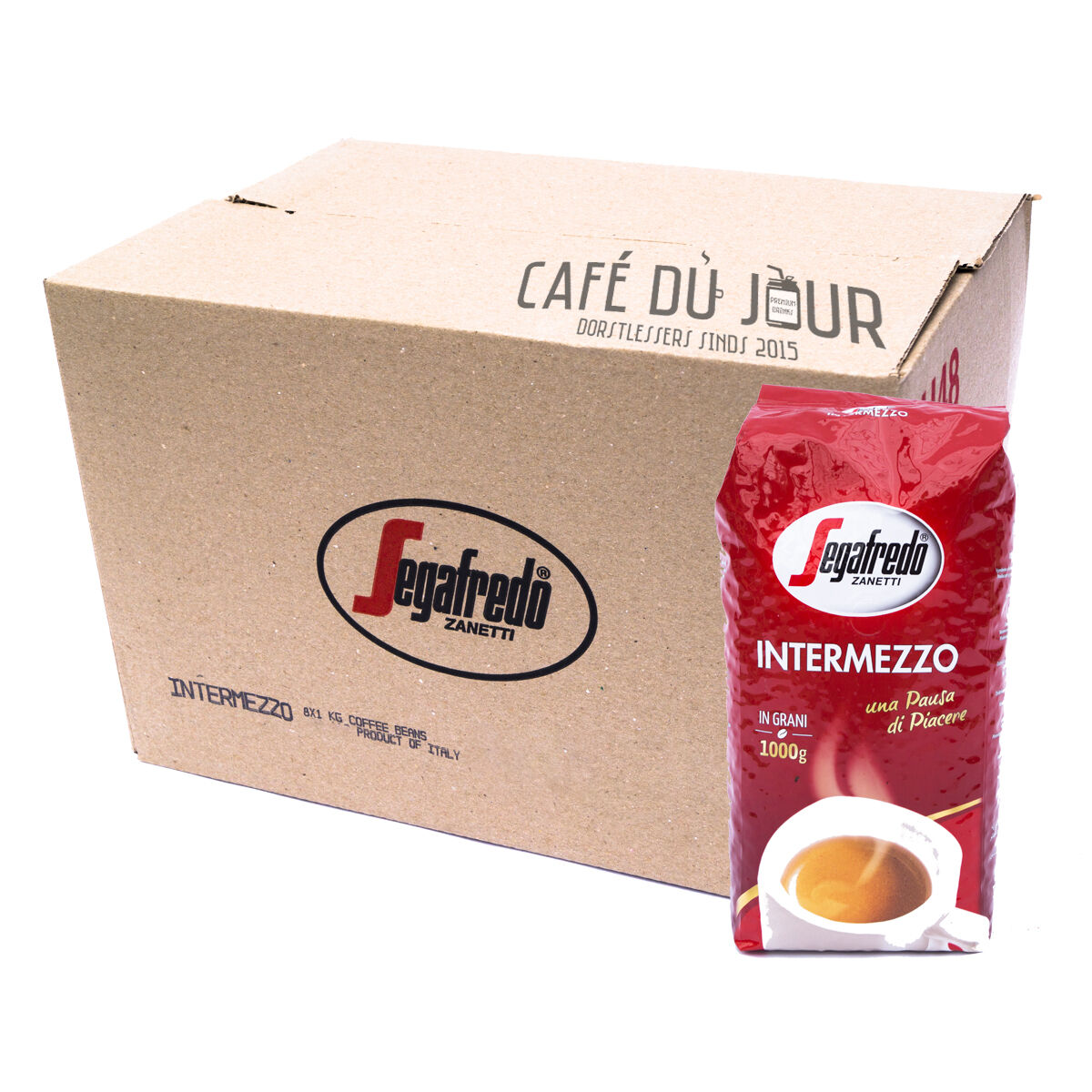 Segafredo Intermezzo koffiebonen 8 x 1 kilo